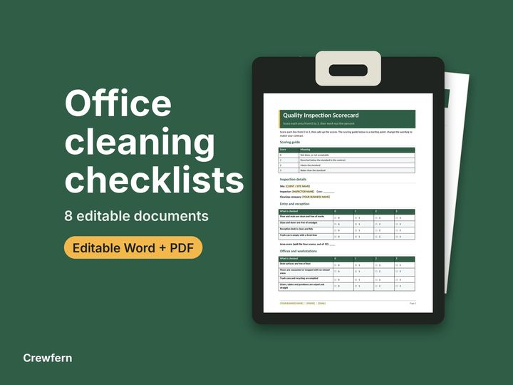 Commercial Cleaning Checklists and Inspection Scorecard: cover