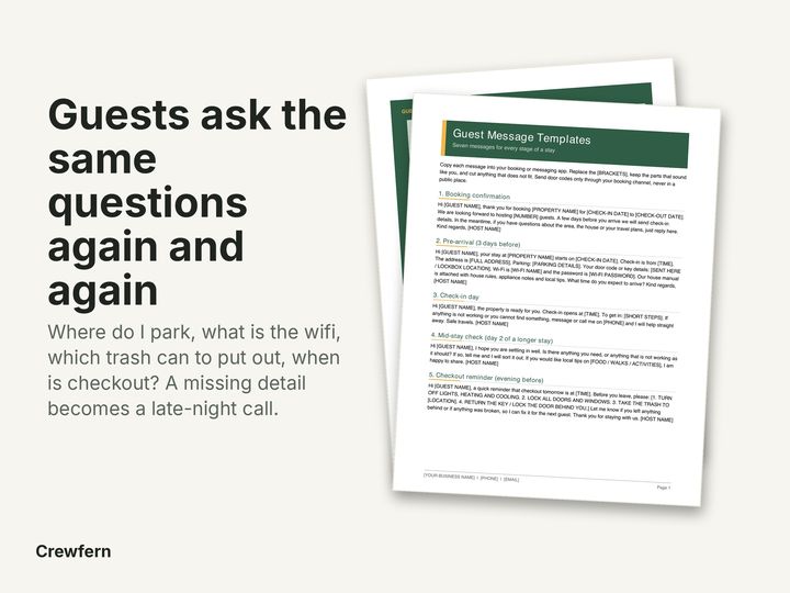 Vacation Rental Welcome Book: The problem