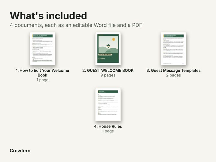 Vacation Rental Welcome Book: What is included
