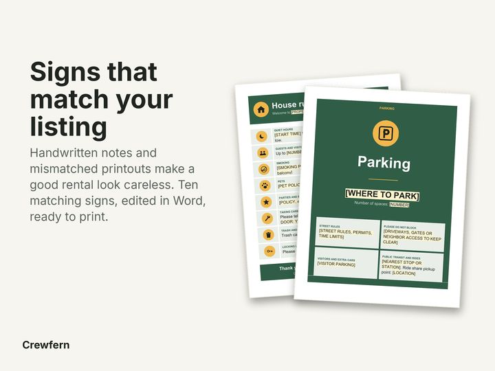 Vacation Rental Signs Pack: The problem