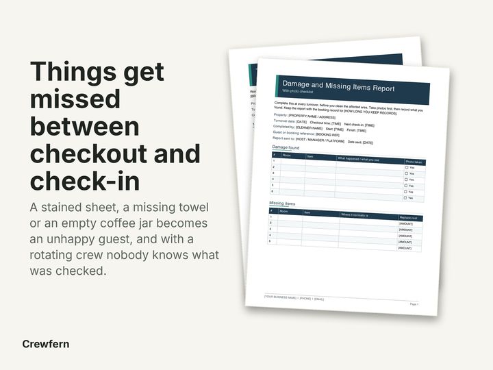 Short-Term Rental Turnover Kit: The problem